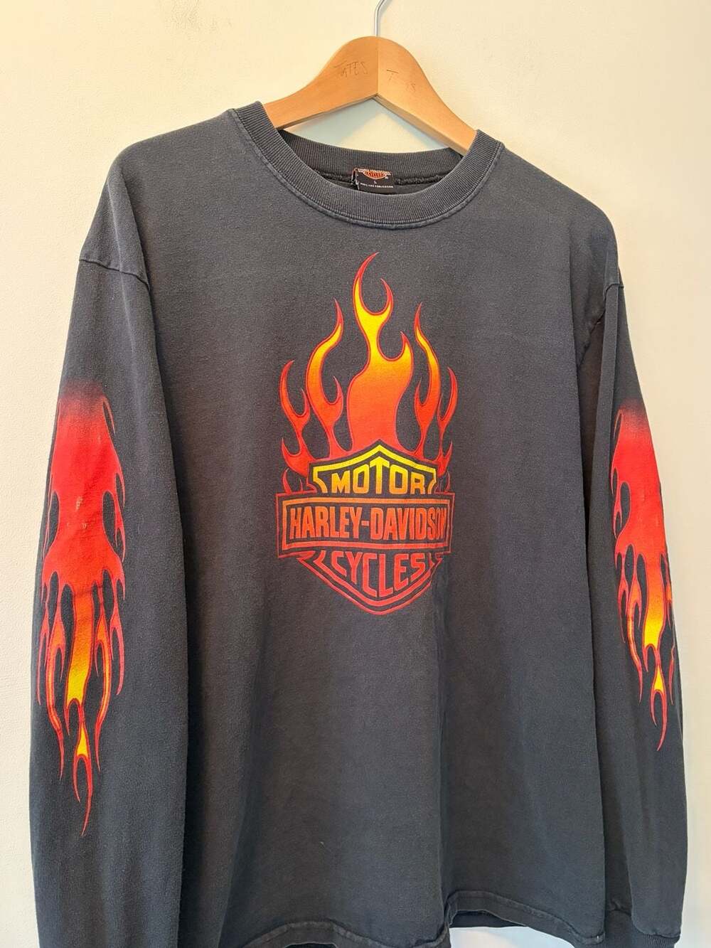 Vintage Harley-Davidson Flame Long Sleeve Shirt - Picture 2 of 11